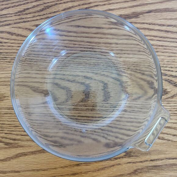 1940s Pyrex Flameware Top of Stove Ware 6.5" Blue Tint Sauce Pan 832-B No Handle - Picture 4 of 14